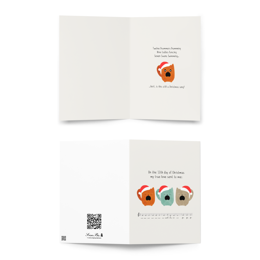 The 12 Days of Christmas - Funny Christmas Card for Kids