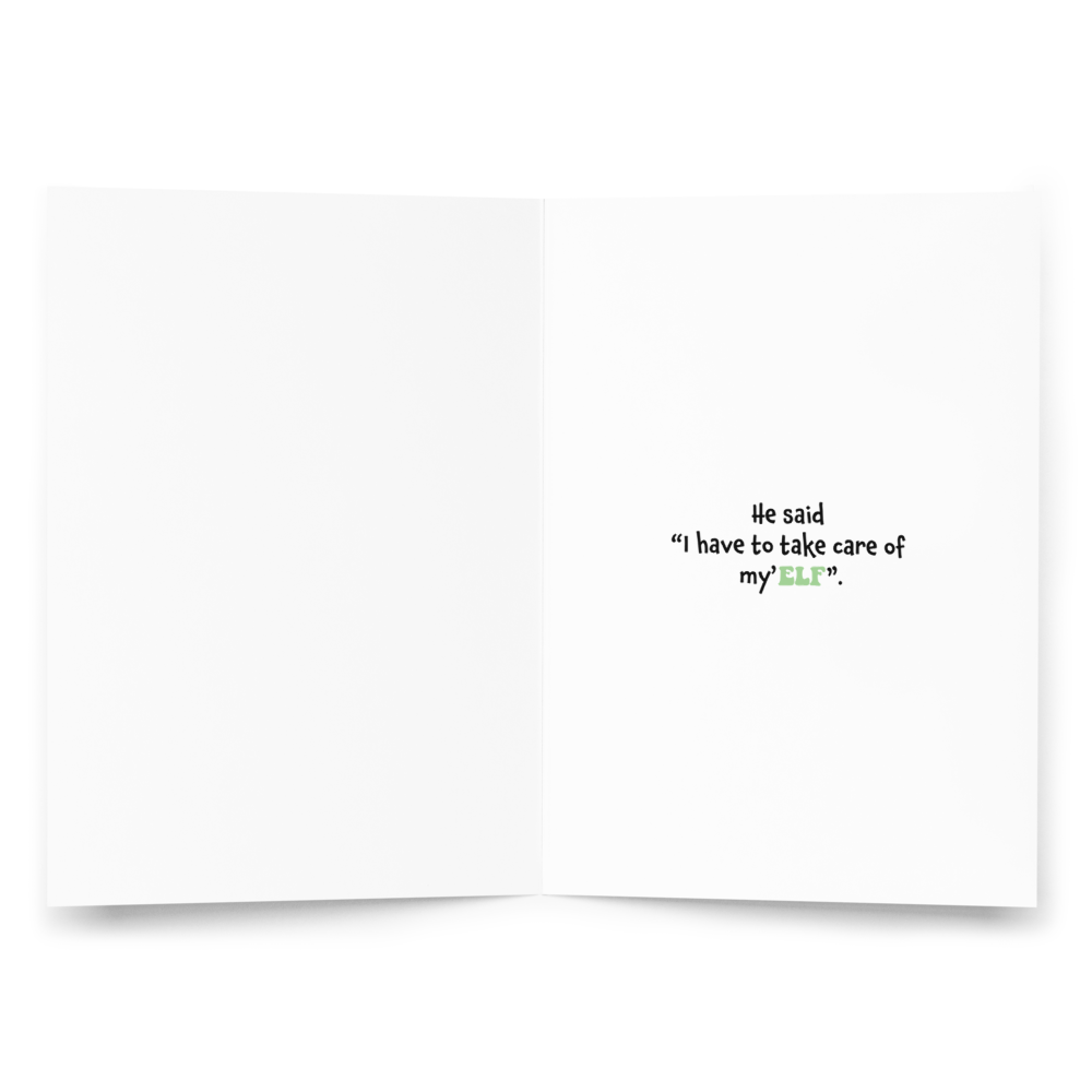 Santa Called, He Will Be a Bit Late - Funny Christmas Card for Kids