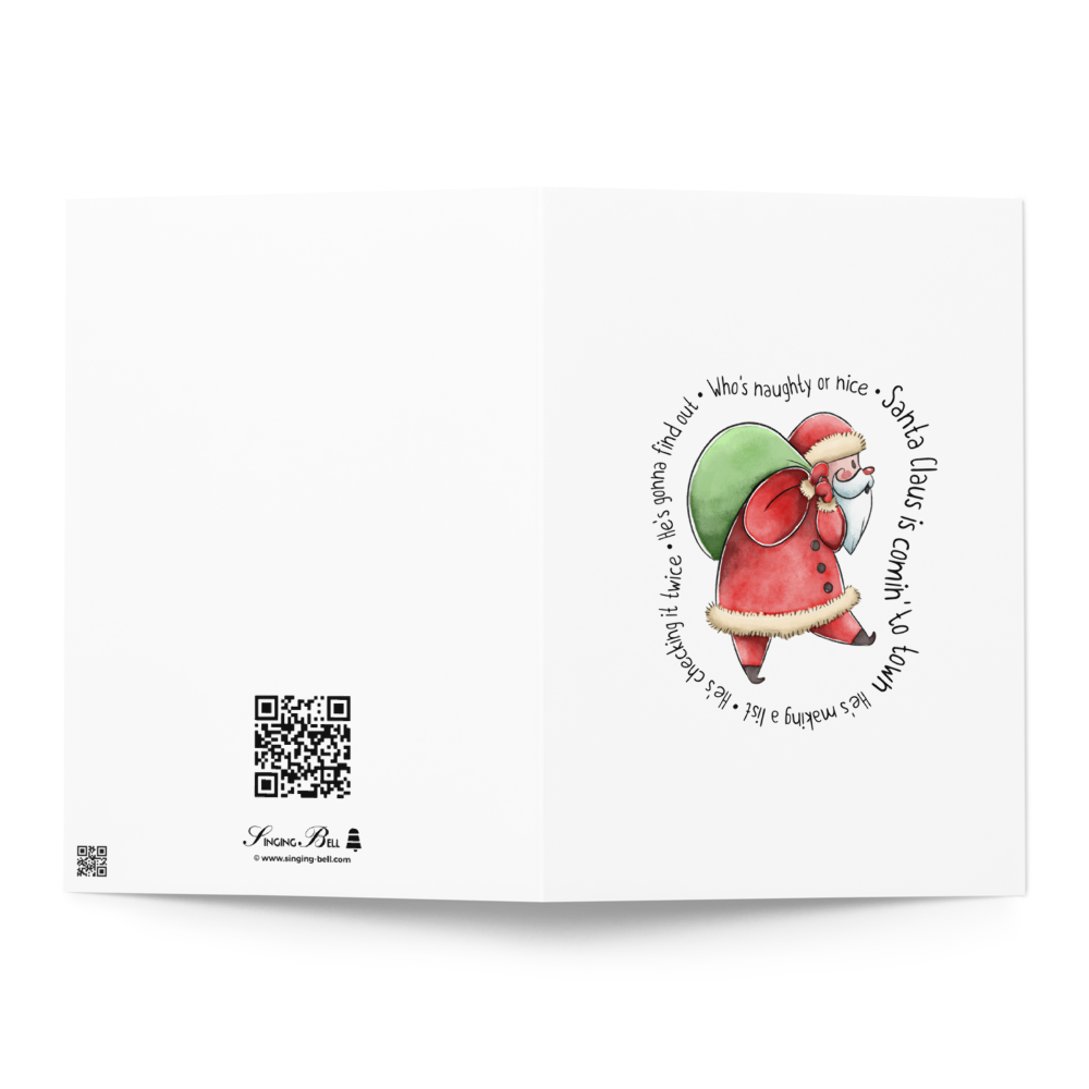 Santa Claus is Comin' to Town - Joyful Christmas Greeting Card