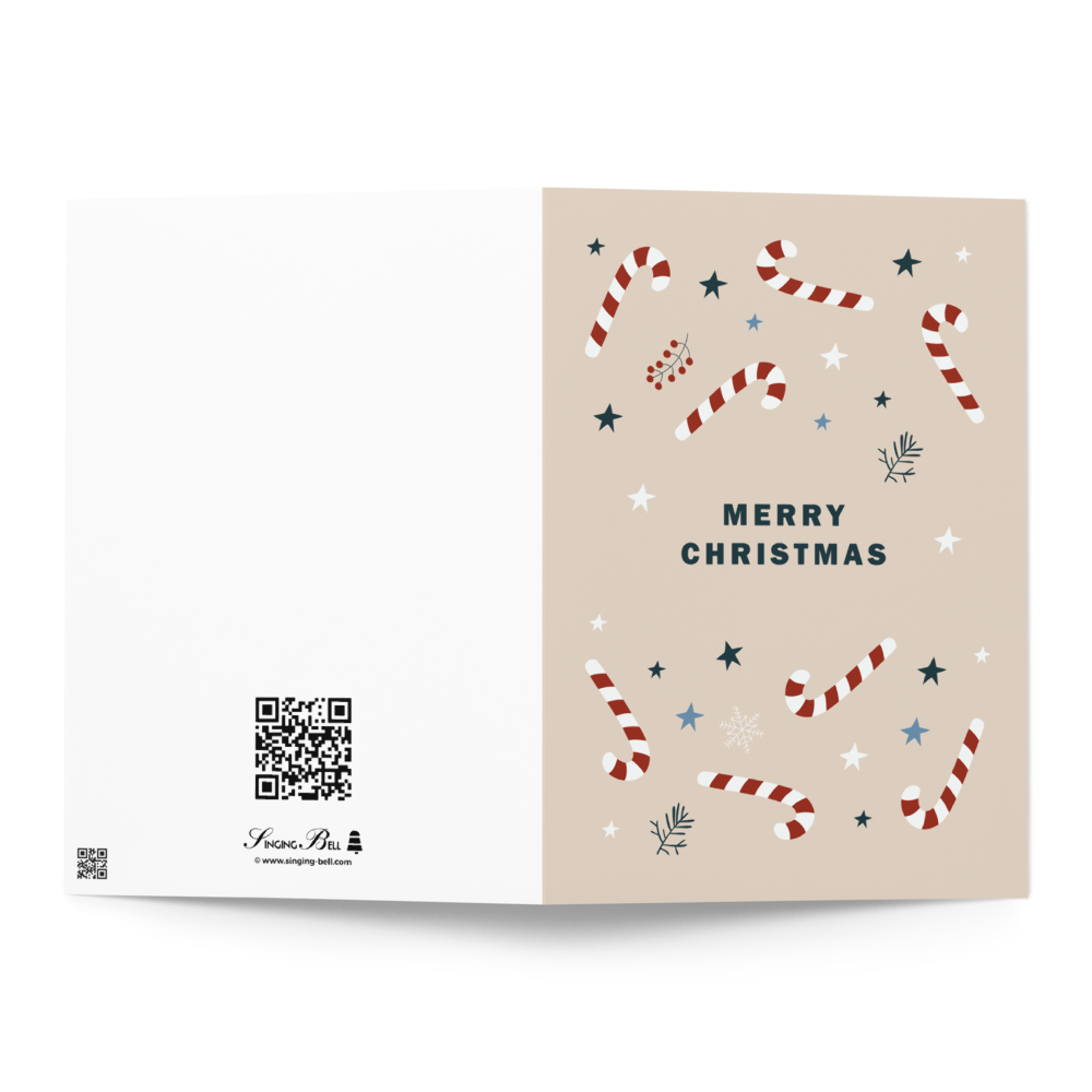 Merry Christmas (Candy Canes) - Christmas Greeting Card