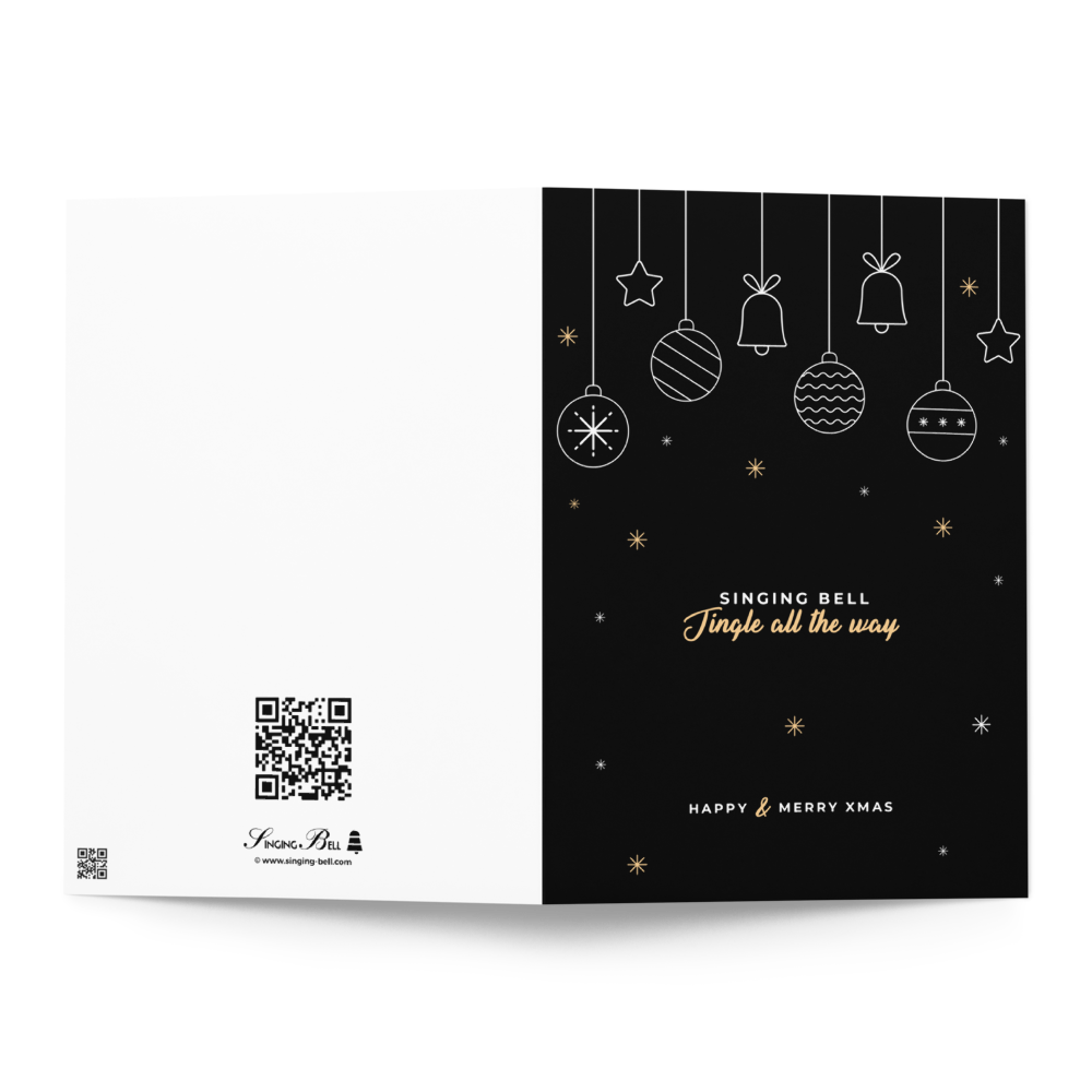 Singing Bell : Jingle all the way - Stylish Christmas Note Card