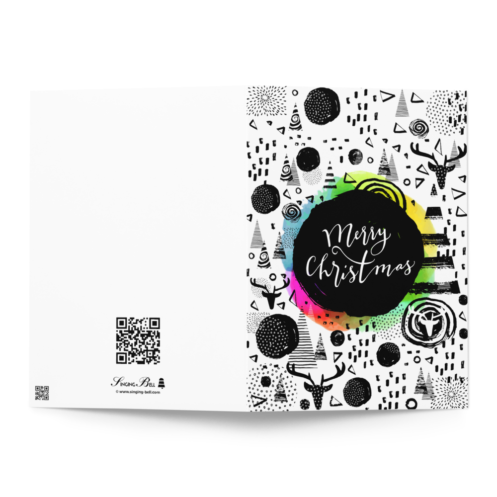 Merry Christmas - Holiday Greeting Card with Adventurous Festive Design