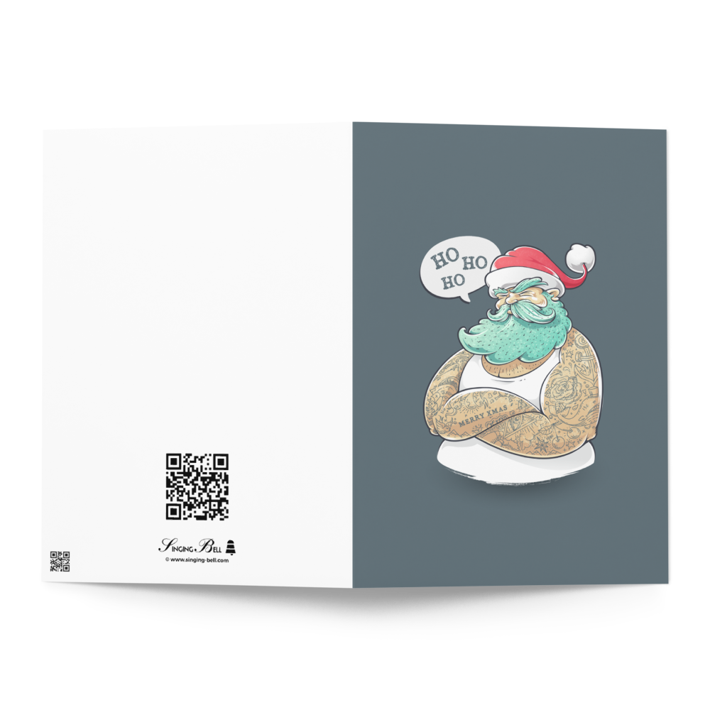 Ho Ho Ho from a Buff Santa - Funny Christmas Card