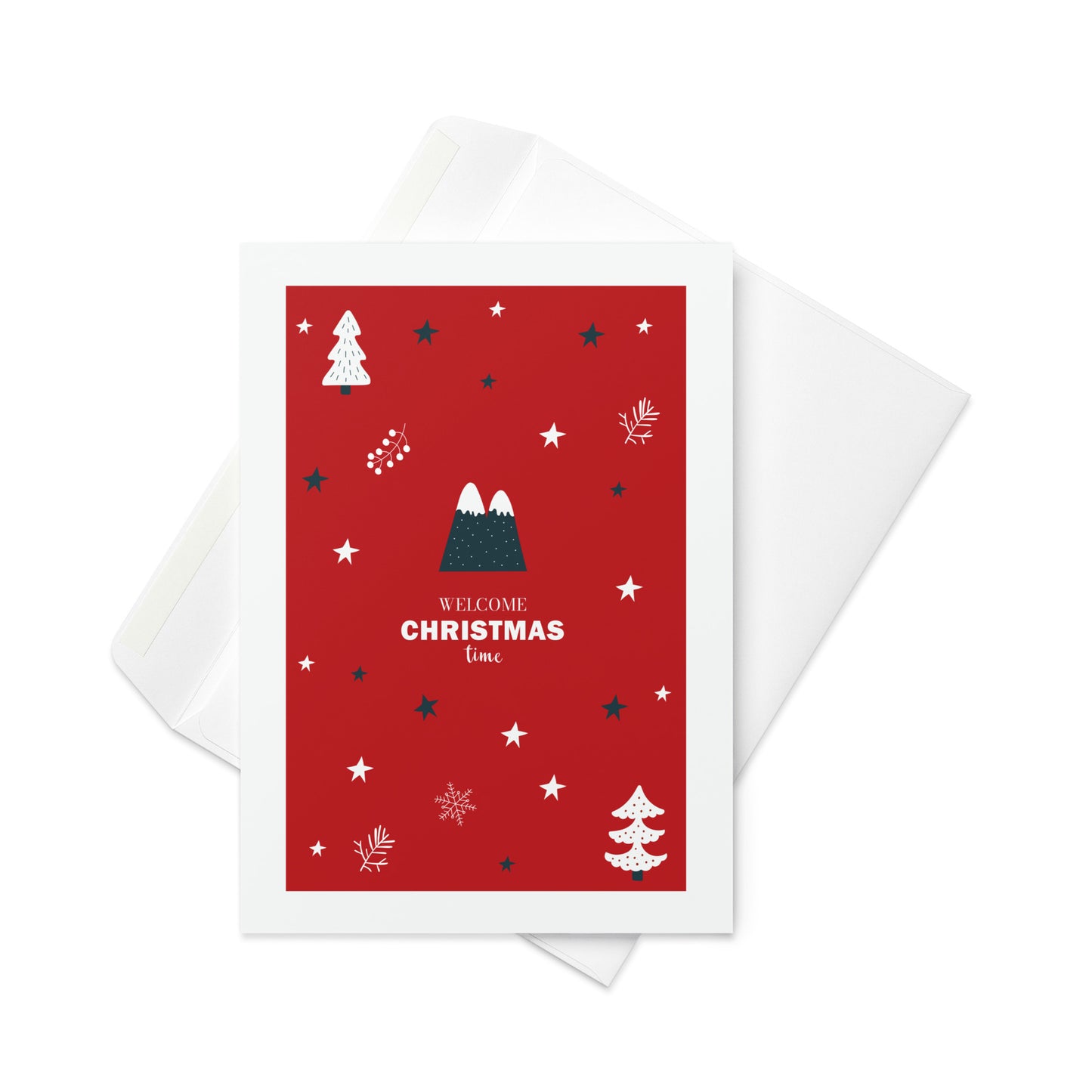 Welcome Christmas Time - Playful Christmas Greeting Card