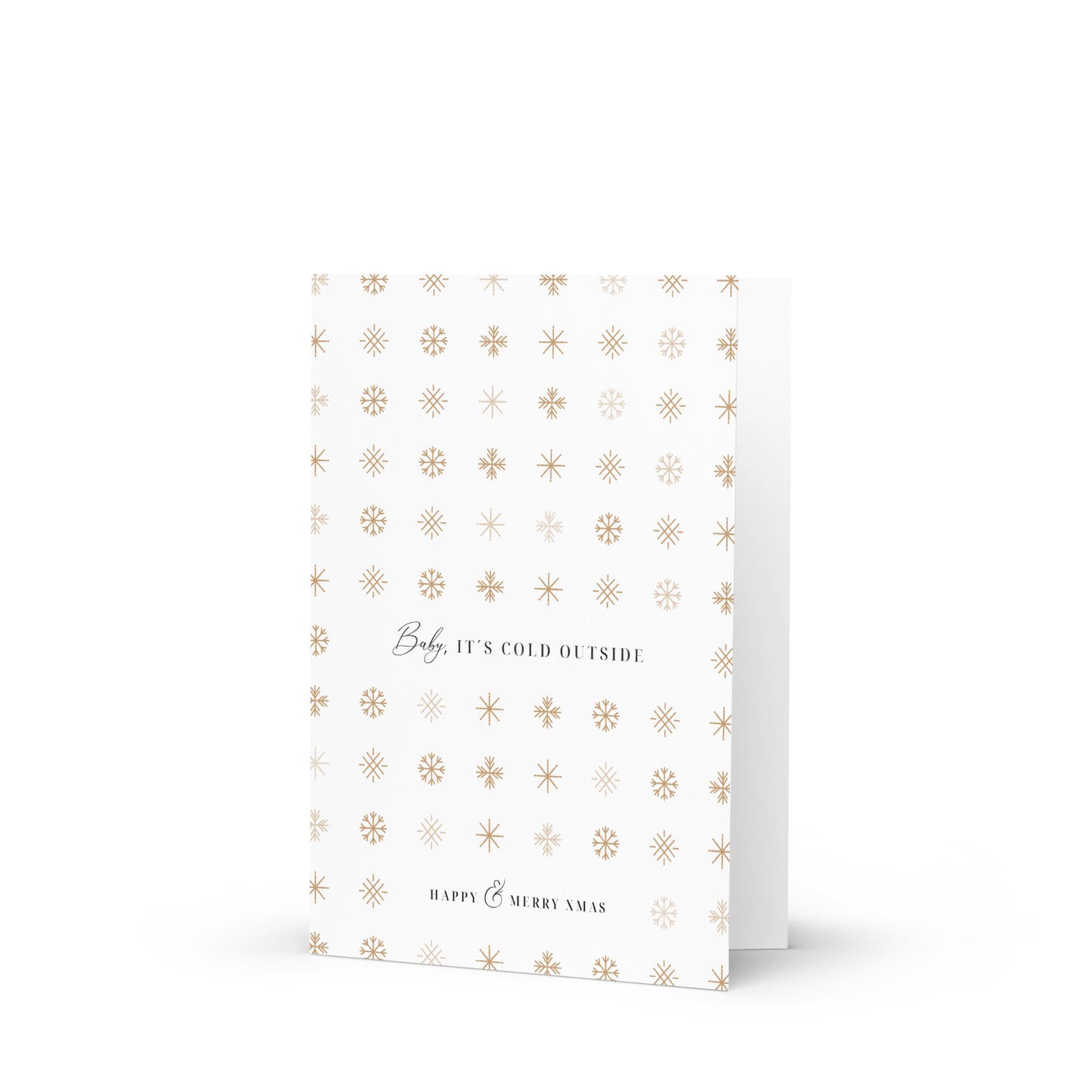 Baby, It's Cold Outside - Happy & Merry Christmas Greeting Card