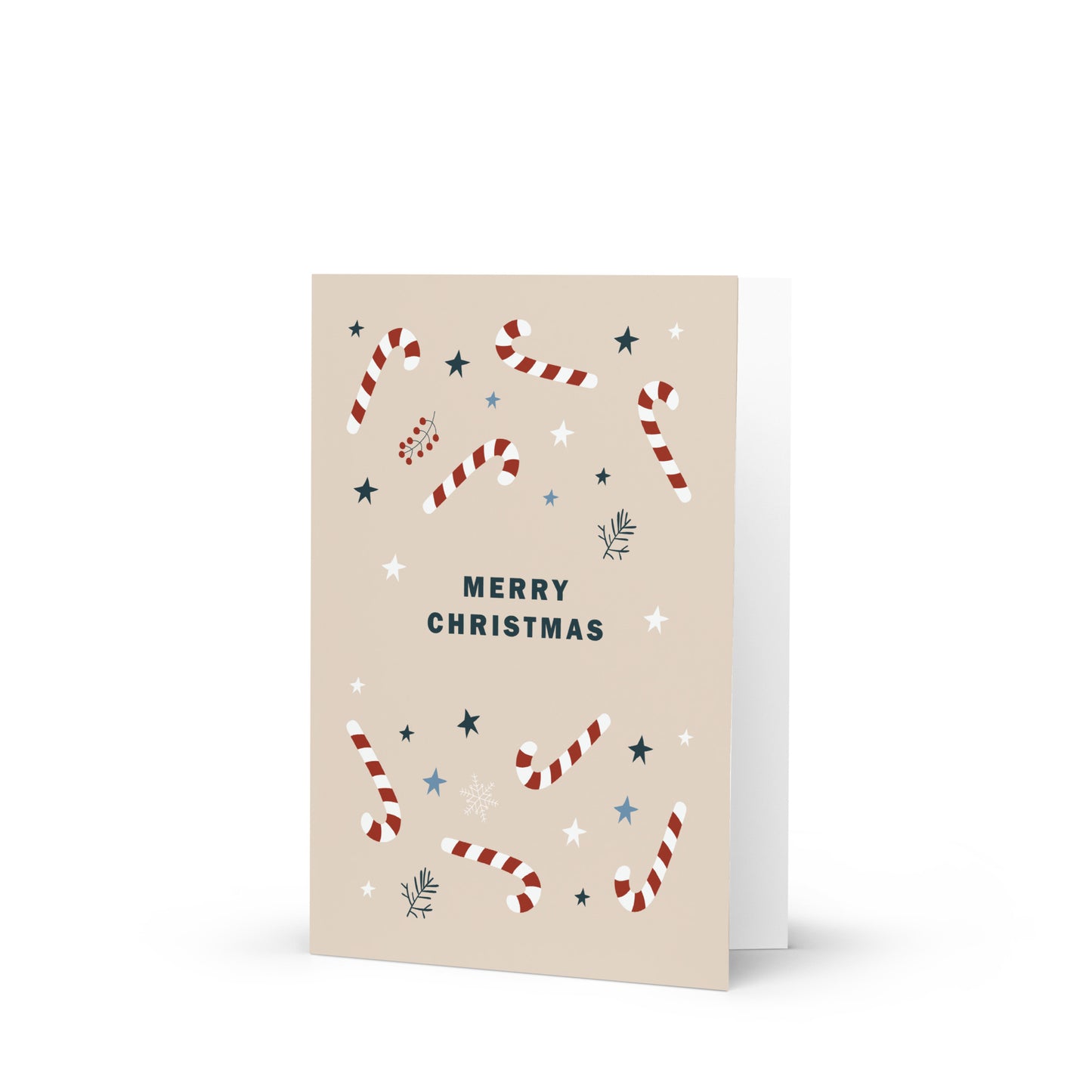 Merry Christmas (Candy Canes) - Christmas Greeting Card