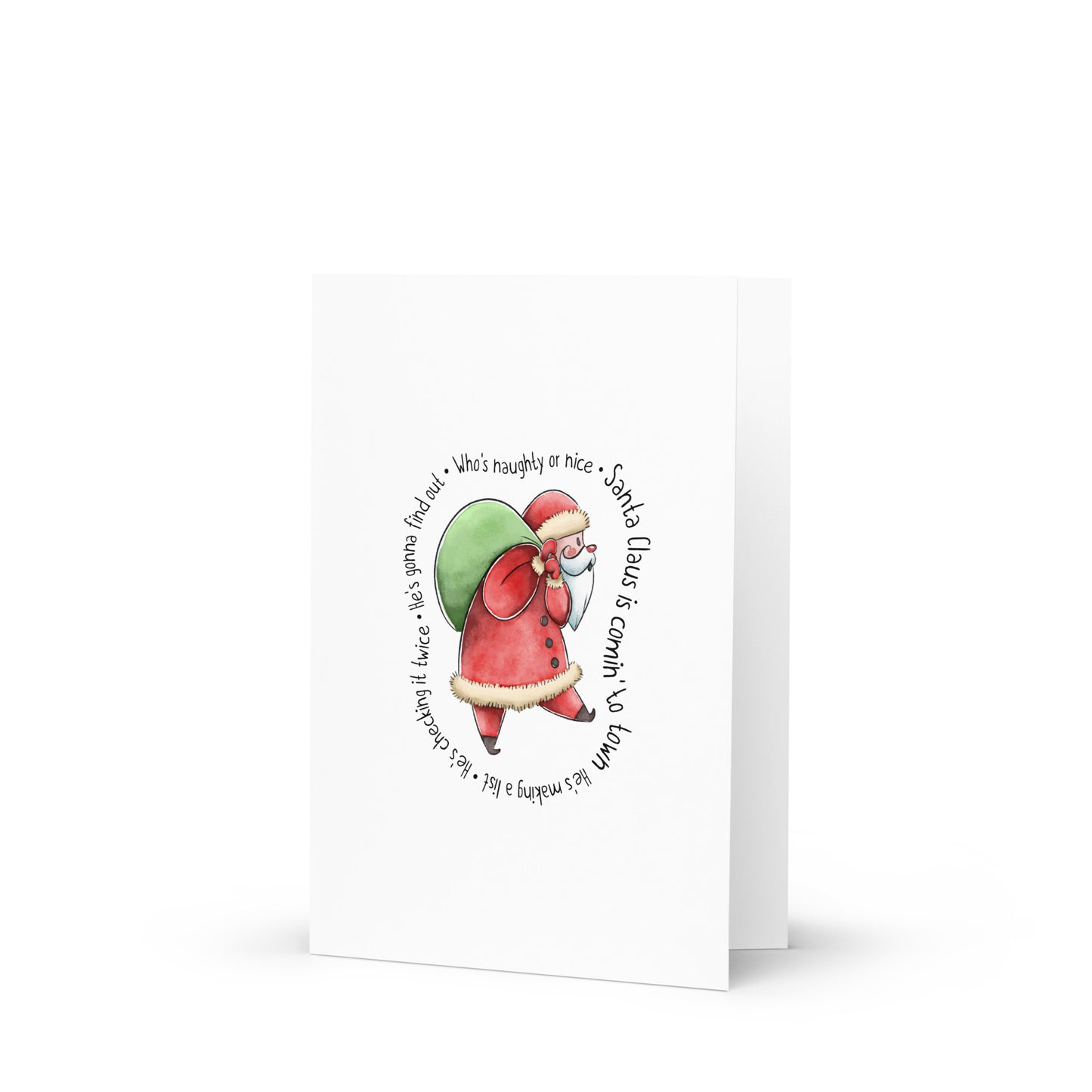 Santa Claus is Comin' to Town - Joyful Christmas Greeting Card