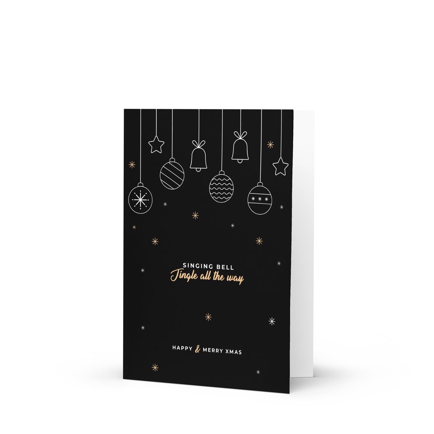 Singing Bell : Jingle all the way - Stylish Christmas Note Card