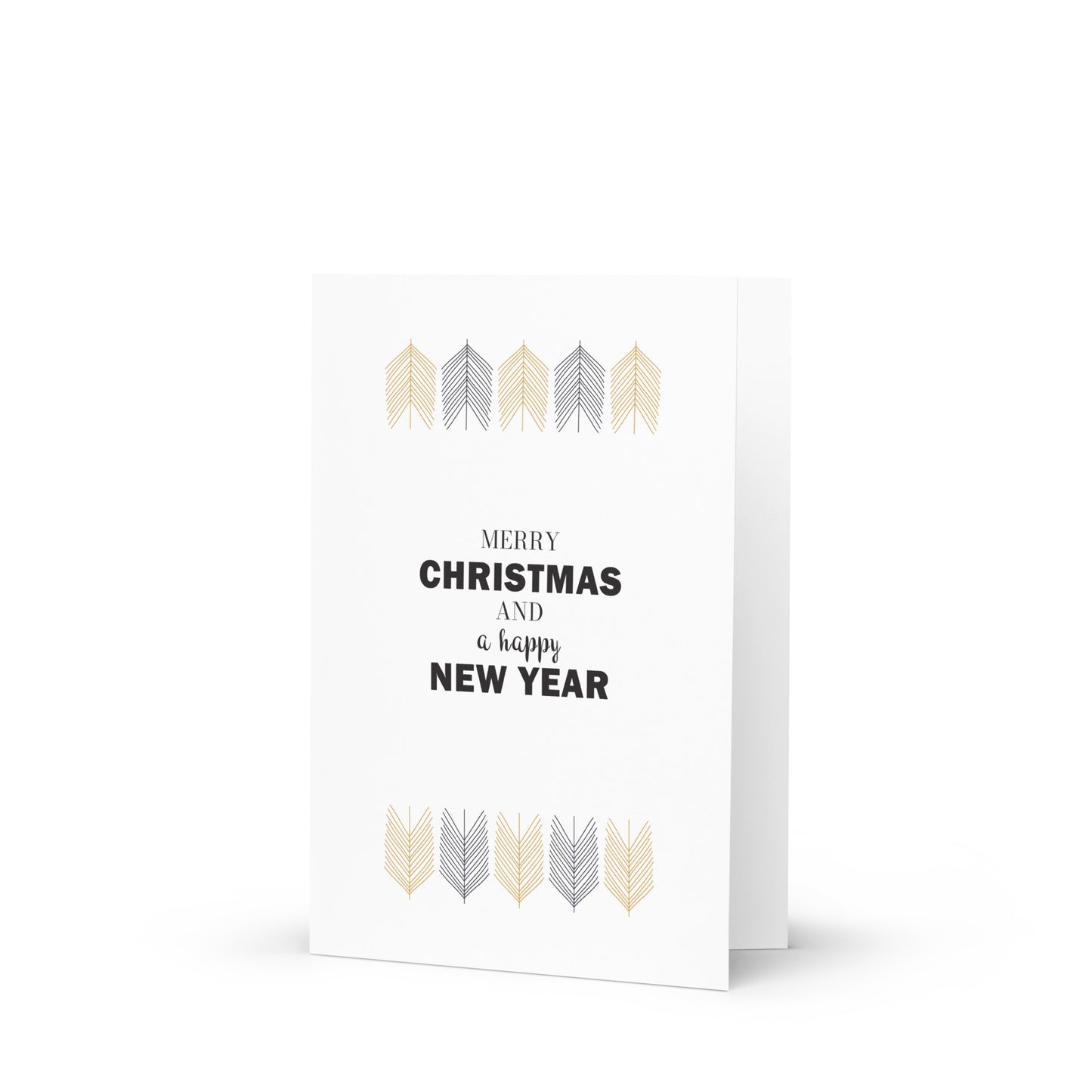 Merry Christmas & a Happy New Year - Elegant Greeting card for Stylish Wishing