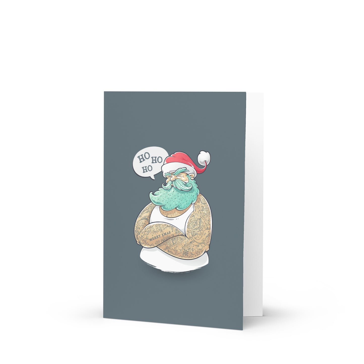 Ho Ho Ho from a Buff Santa - Funny Christmas Card