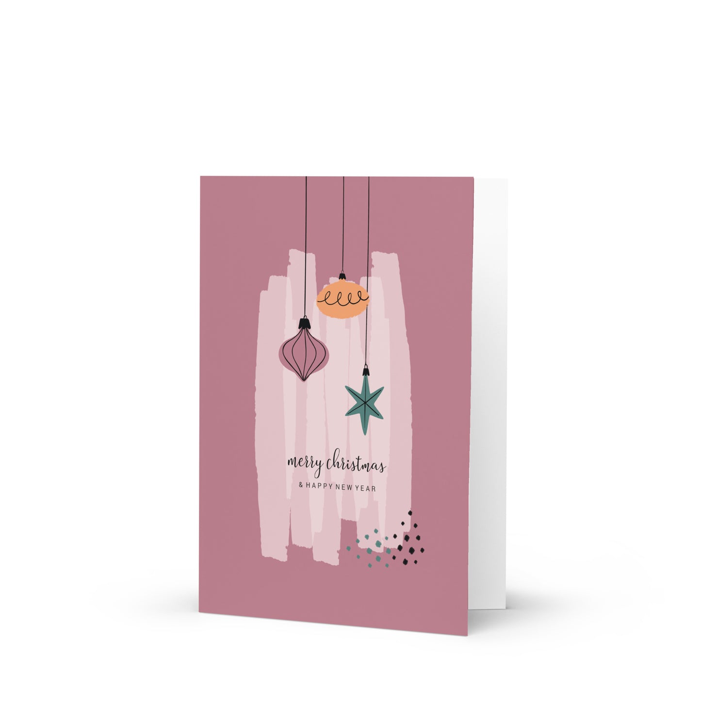 Merry Christmas and Happy New Year - A Warm Christmas Note Card