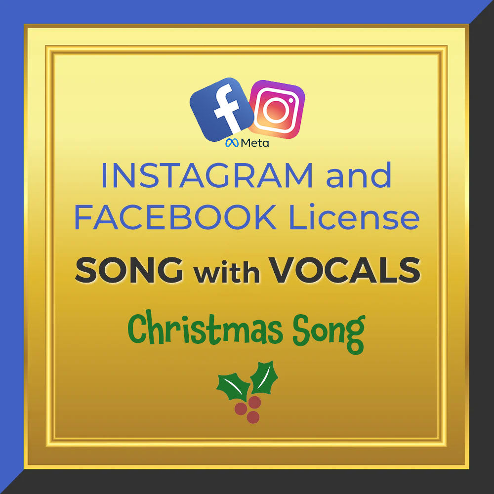 Instagram / Facebook Music License for Christmas Song (song with vocals)