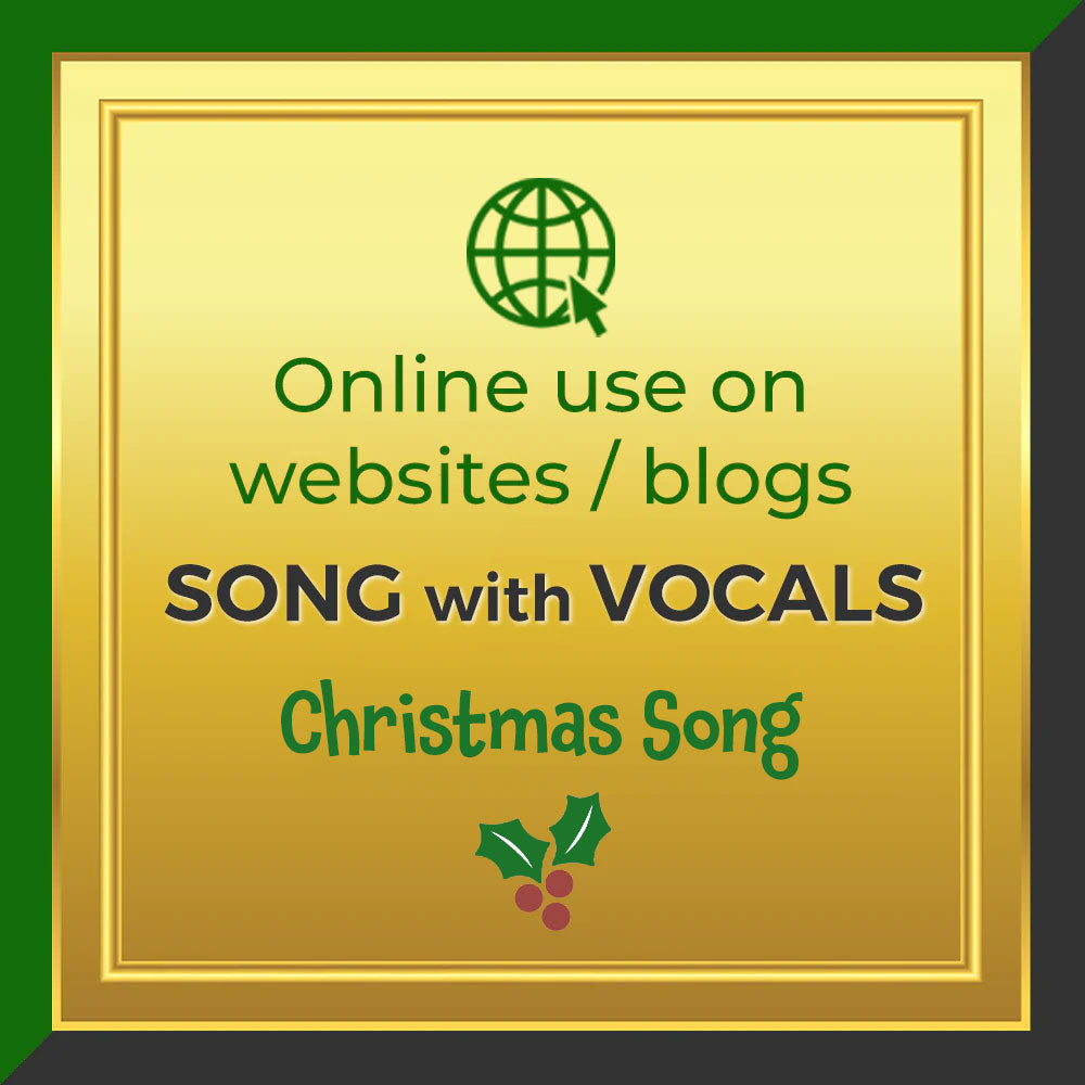 Music License for Christmas Song - Online use on websites only (songs with vocals)