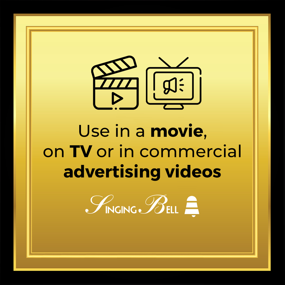 Commercial Music License for Use in a Movie, on TV or in commercial advertising videos.