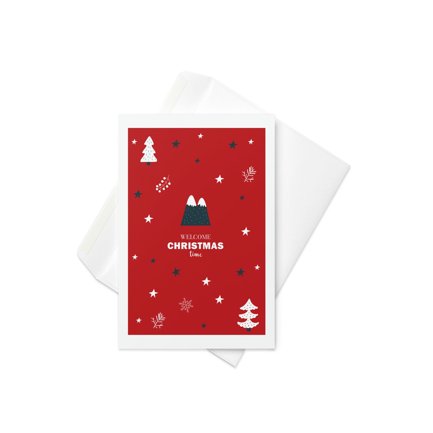 Welcome Christmas Time - Playful Christmas Greeting Card