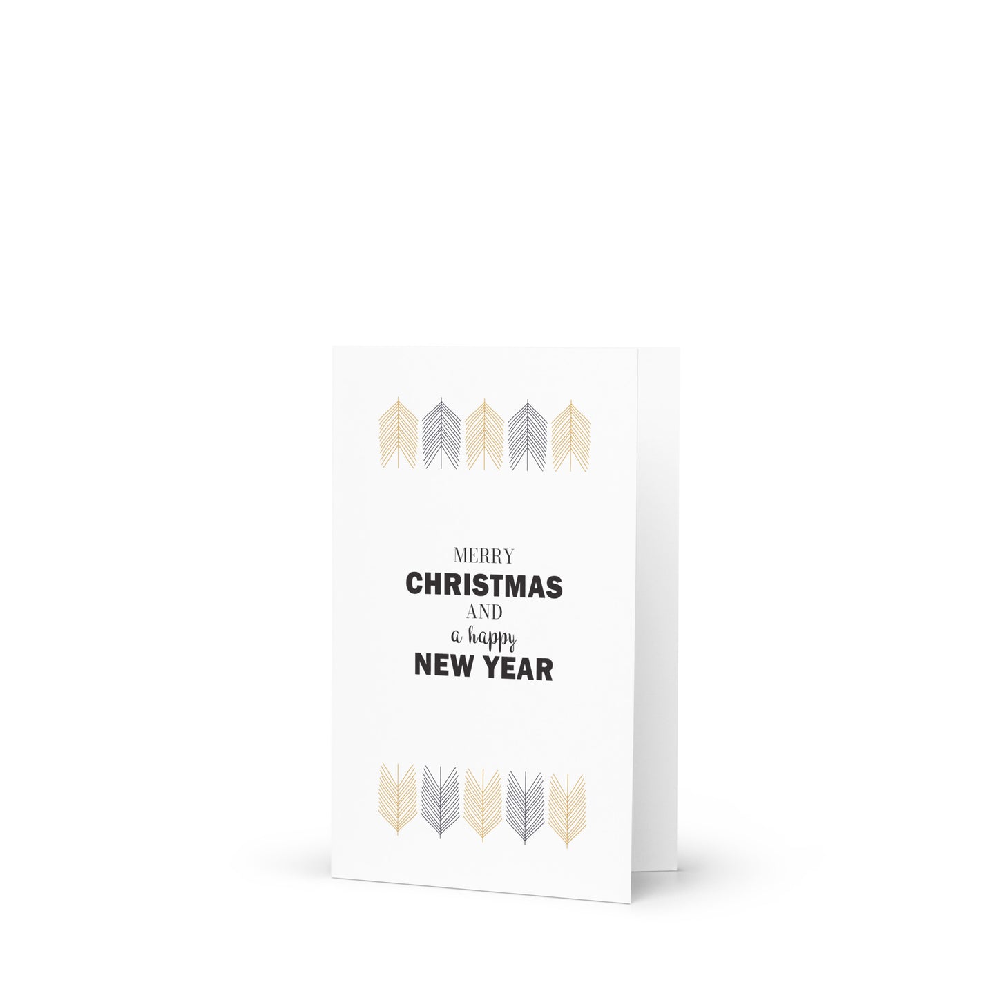 Merry Christmas & a Happy New Year - Elegant Greeting card for Stylish Wishing