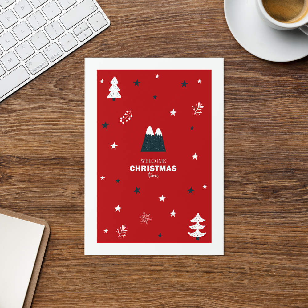 Welcome Christmas Time - Playful Christmas Greeting Card