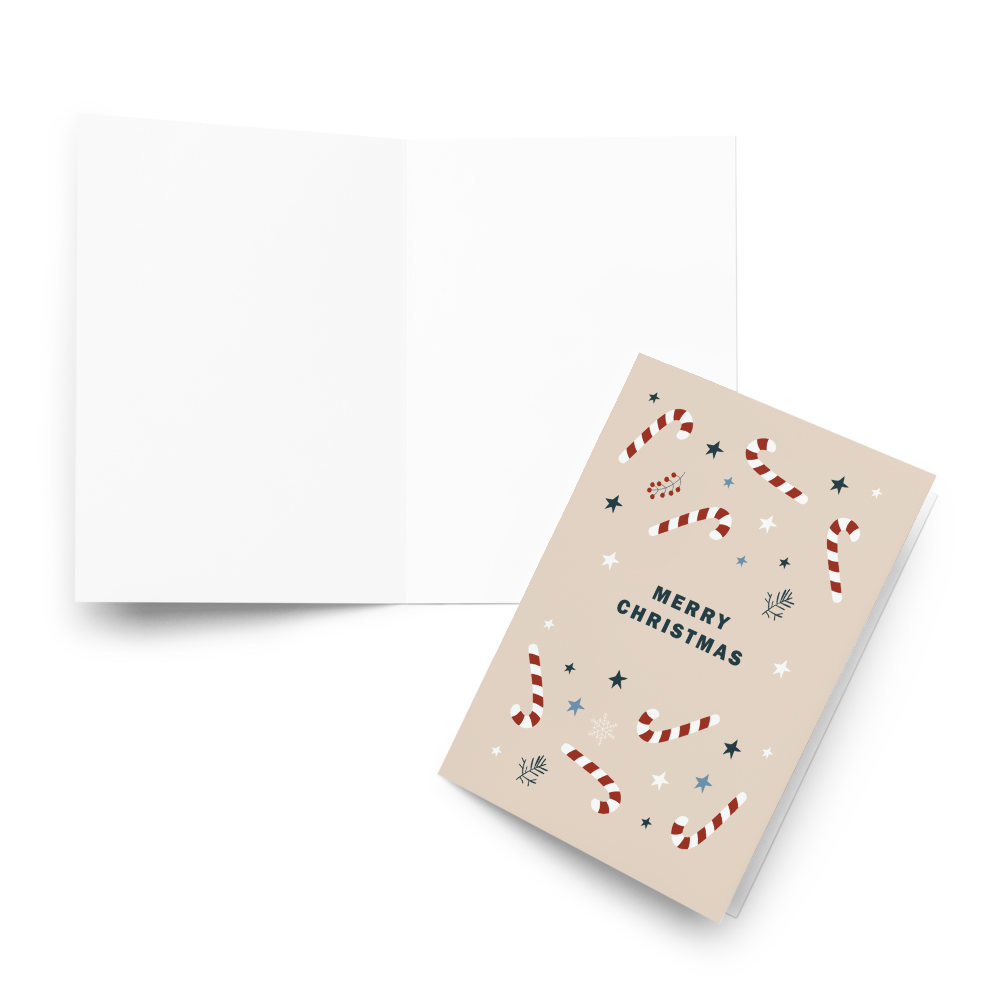 Merry Christmas (Candy Canes) - Christmas Greeting Card