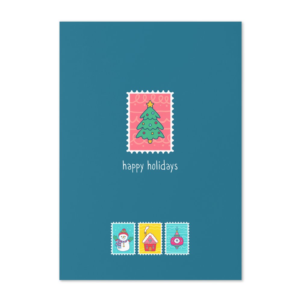 Postcards from the Land of Christmas - Happy Holidays Note Card