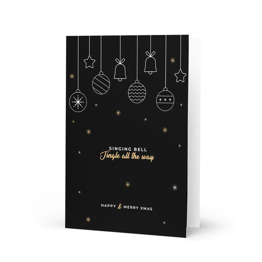 Singing Bell : Jingle all the way - Stylish Christmas Note Card