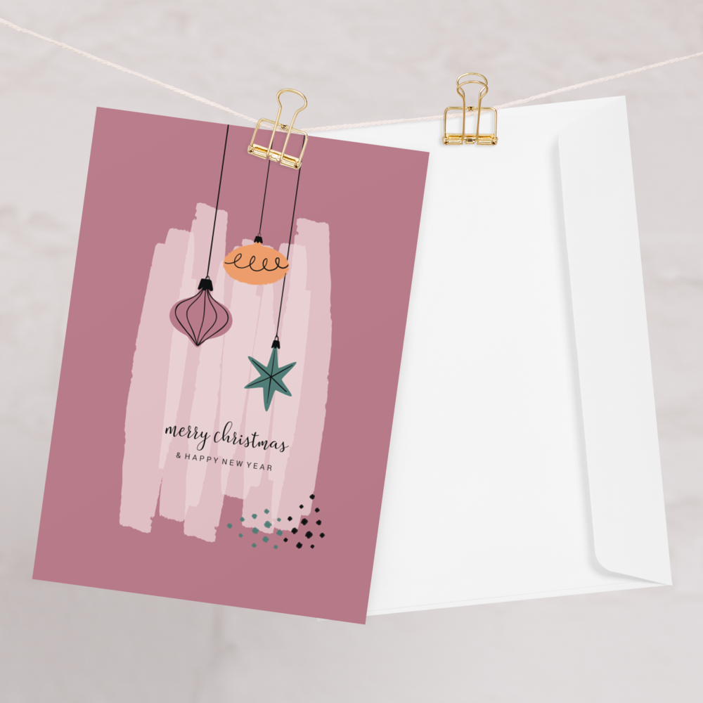 Merry Christmas and Happy New Year - A Warm Christmas Note Card