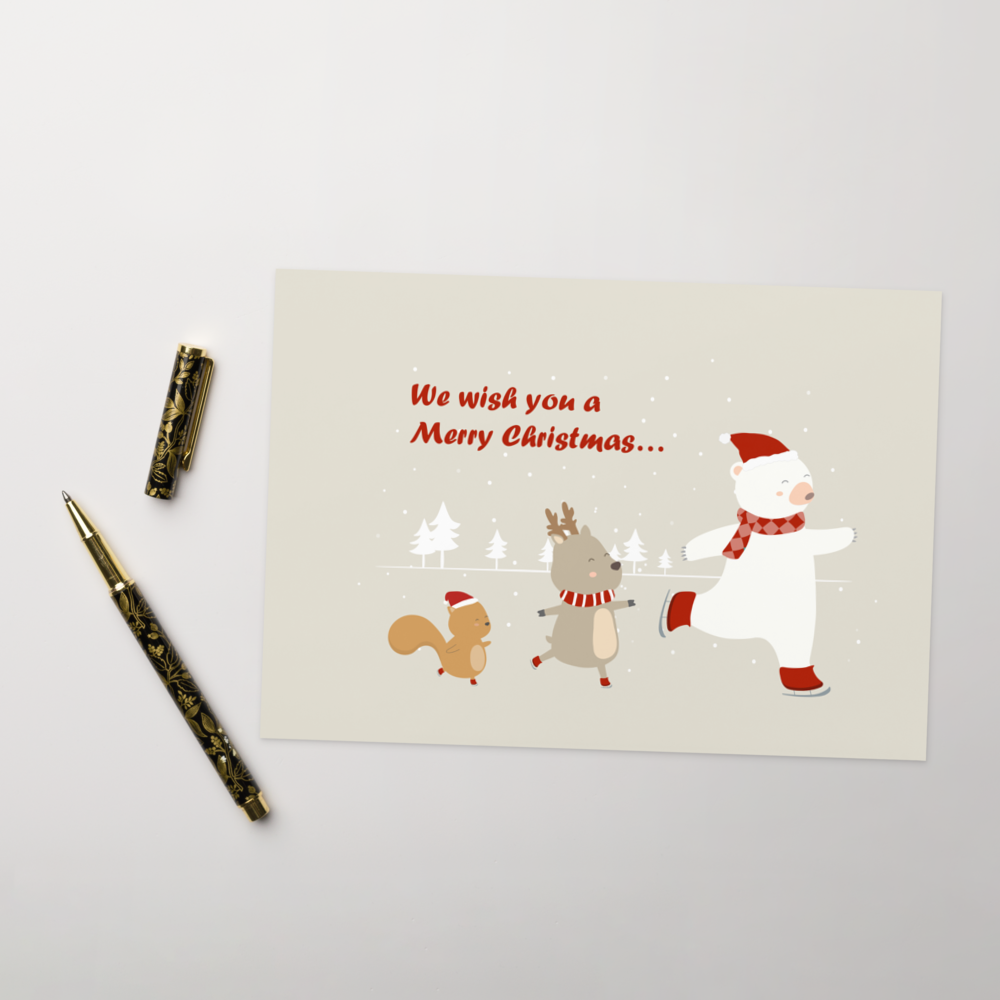 We Wish You a Merry Christmas - Funny Holiday Card for Kids