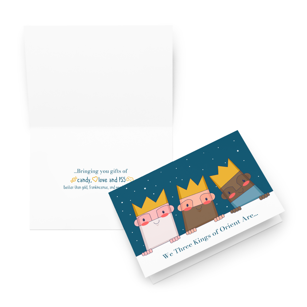 We Three Kings of Orient Are... - Funny Christmas Card for Kids