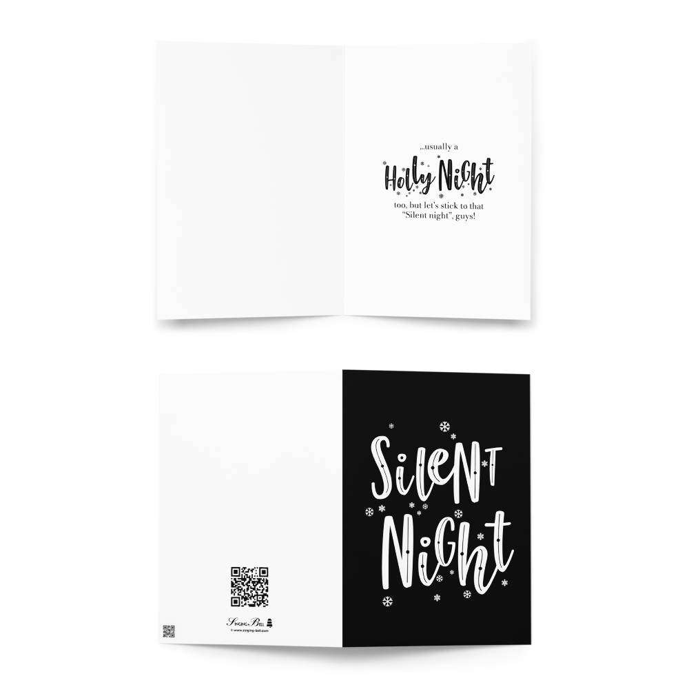 Silent Night, usually a Holy Night, too! - Funny Christmas Card for Kids